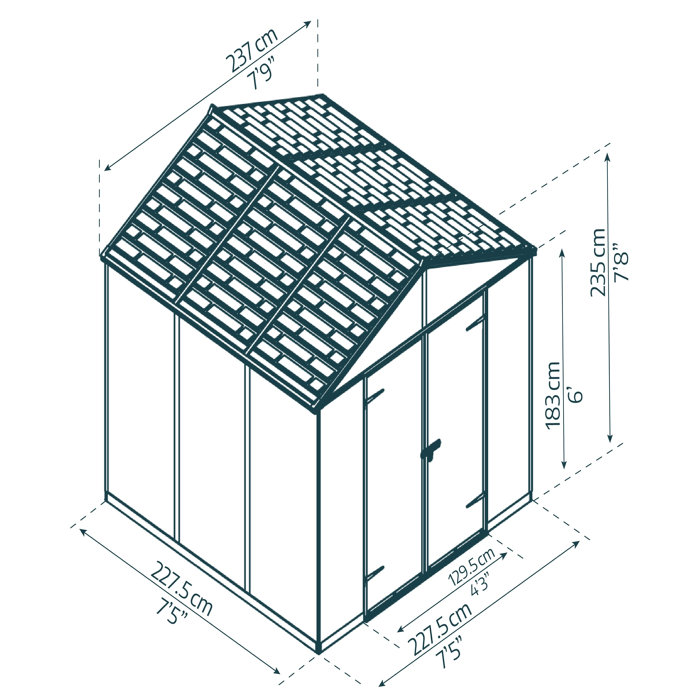 Skjul Rubicon 5,4 m² Canopia by Palram